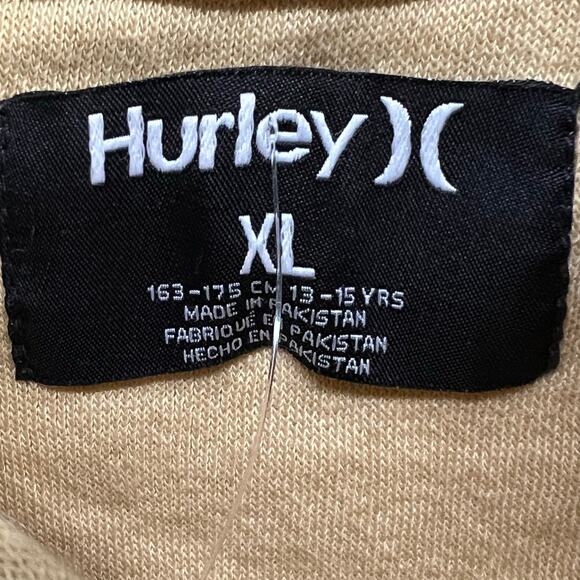 Hurley Hoodie Sweatshirt Youth XL Tan Kangaroo Pocket Camo Logo Surf Skater NEW - Picture 9 of 13